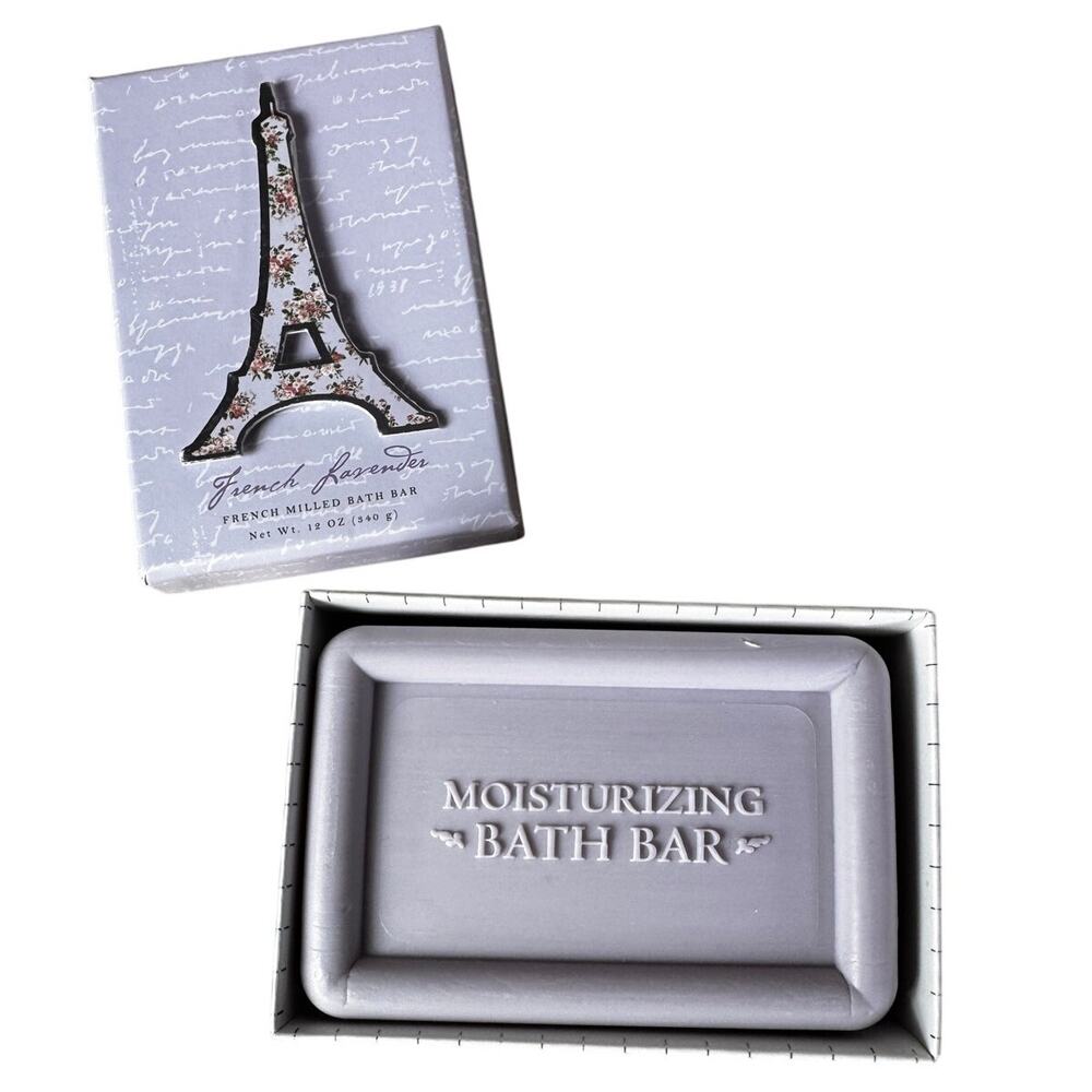 French Lavender Milled Bath bar 12 oz, Made in USA, moisturizing CST, Fall River